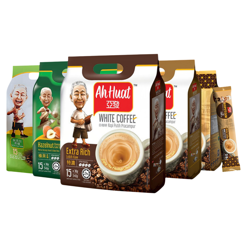 马来西亚原装进口亚发白咖啡特浓榛果三合一速溶咖啡粉15条正品,咖啡/麦片/冲饮,速溶咖啡,淘宝优惠券,粉丝福利购,淘宝优惠卷