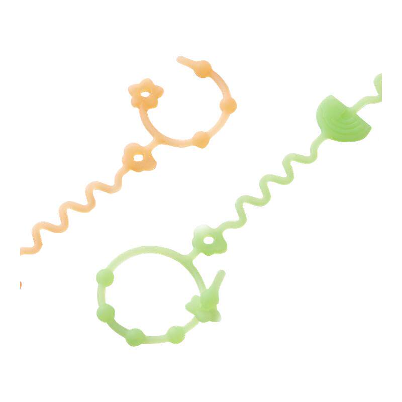 嫚熙安抚奶嘴链婴儿牙胶防掉链宝宝磨牙棒防丢链硅胶玩具挂绳