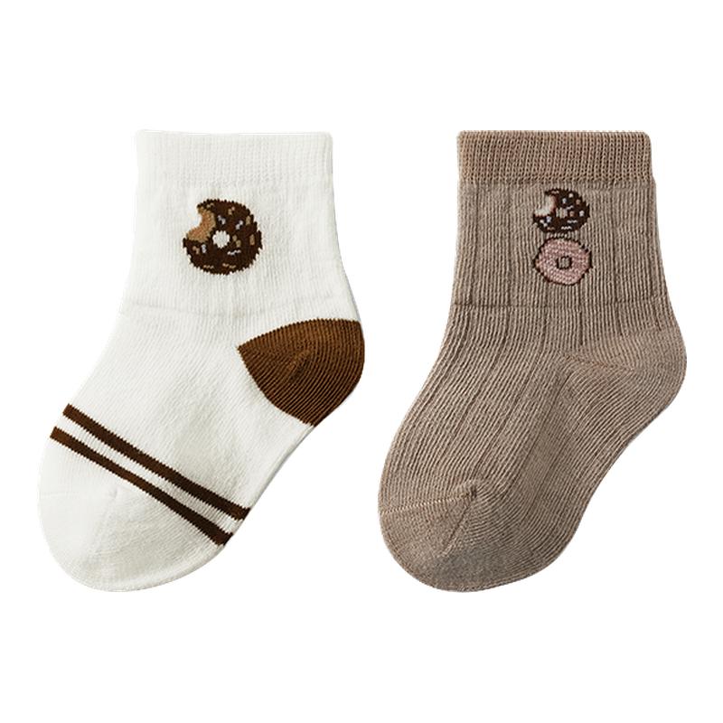 嫚熙婴童正常筒袜春夏海藻凉感纤维婴儿中筒袜新生儿宝宝袜子