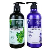 樱花金橄榄洗发水薰衣草沐浴露家用两瓶套装 男女通用去屑持久留香