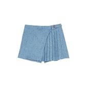 百褶短裤 Maje2025春夏女装 亮片装 饰腰侧银色搭扣点缀短款 法式 时尚