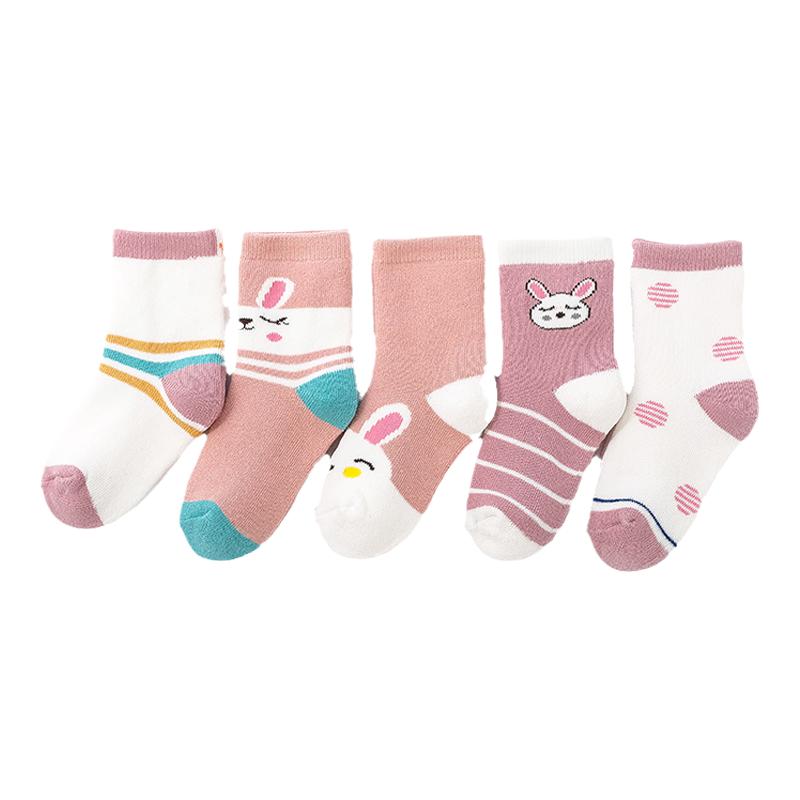 贝贝怡儿童冬季加绒毛圈袜