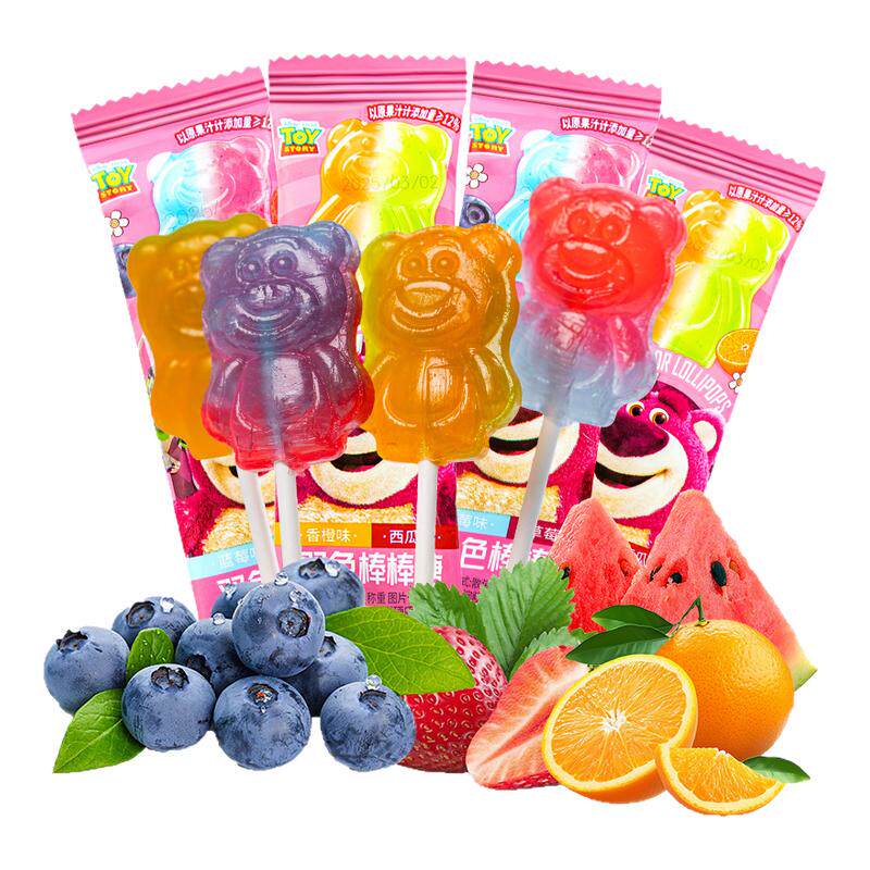 迪士尼草莓熊双味棒棒糖滨崎网红爆款结婚喜糖学生奖励糖果批发