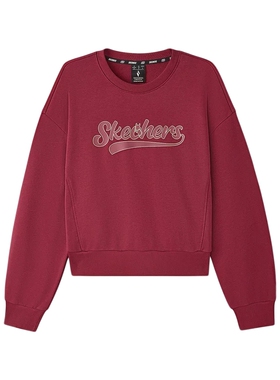 Skechers斯凯奇卫衣26新款女针织套头运动休闲上衣 L126W001/02WW