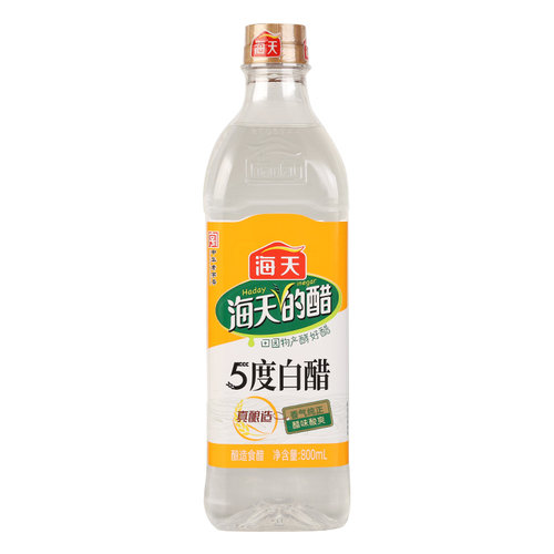 海天5度白醋800ml凉拌食用醋食醋