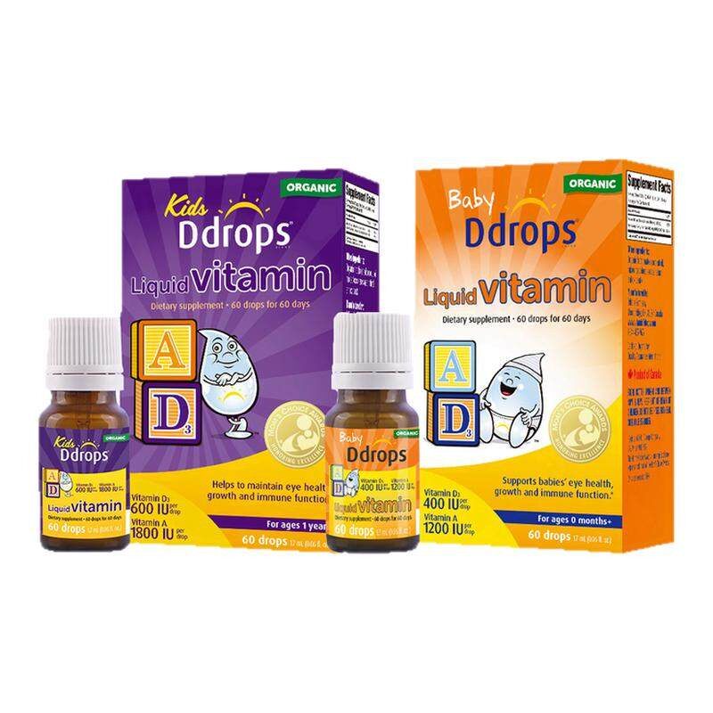 Ddrops滴卓思婴儿ad滴剂婴幼儿维生素d3幼儿宝宝补钙儿童维生素AD