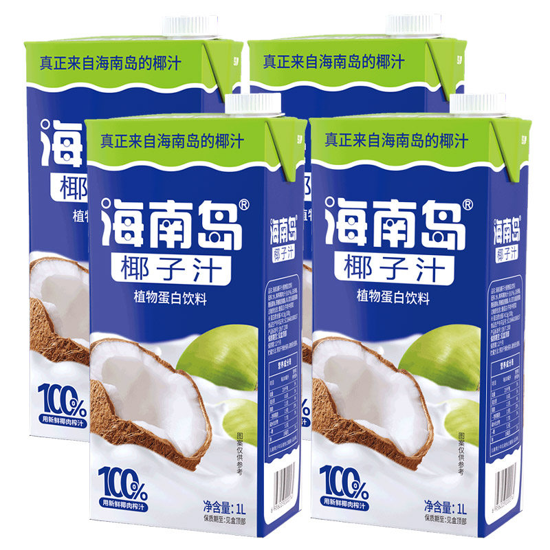 海南岛椰汁1L*6盒椰子汁椰奶