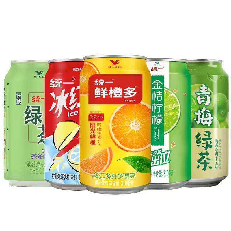 统一鲜橙多橙汁310ml*24罐整箱