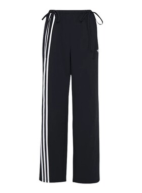 adidas阿迪达斯三叶草三条纹缎带运动裤2026夏女梭织长裤 KY5688