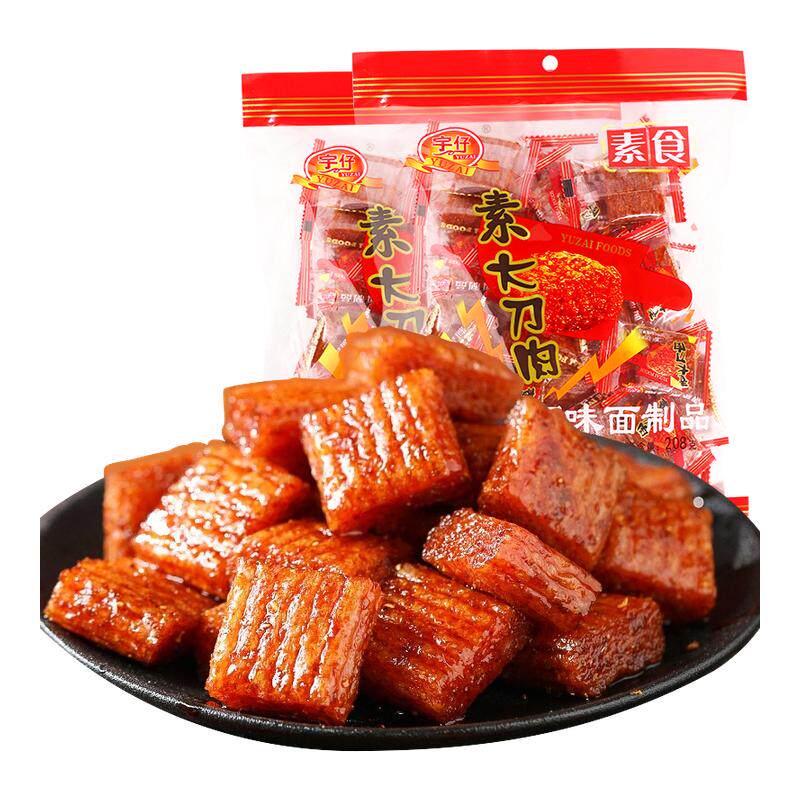 宇仔素大刀肉辣条香辣素肉解馋小零食小吃儿时怀旧休闲食品辣条