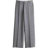 中腰斜纹阔腿直筒通勤休闲职业西裤 子春季 1230818 裤 HM女装