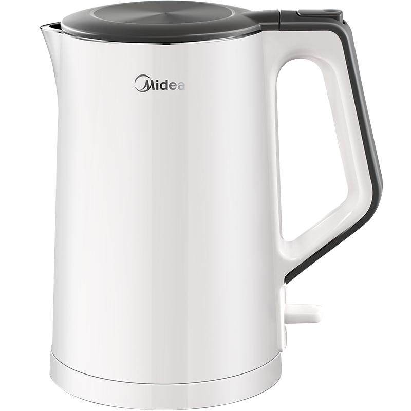 美的电热水壶家用烧水壶1.5L不锈钢大容量官方正品SH15Colour102