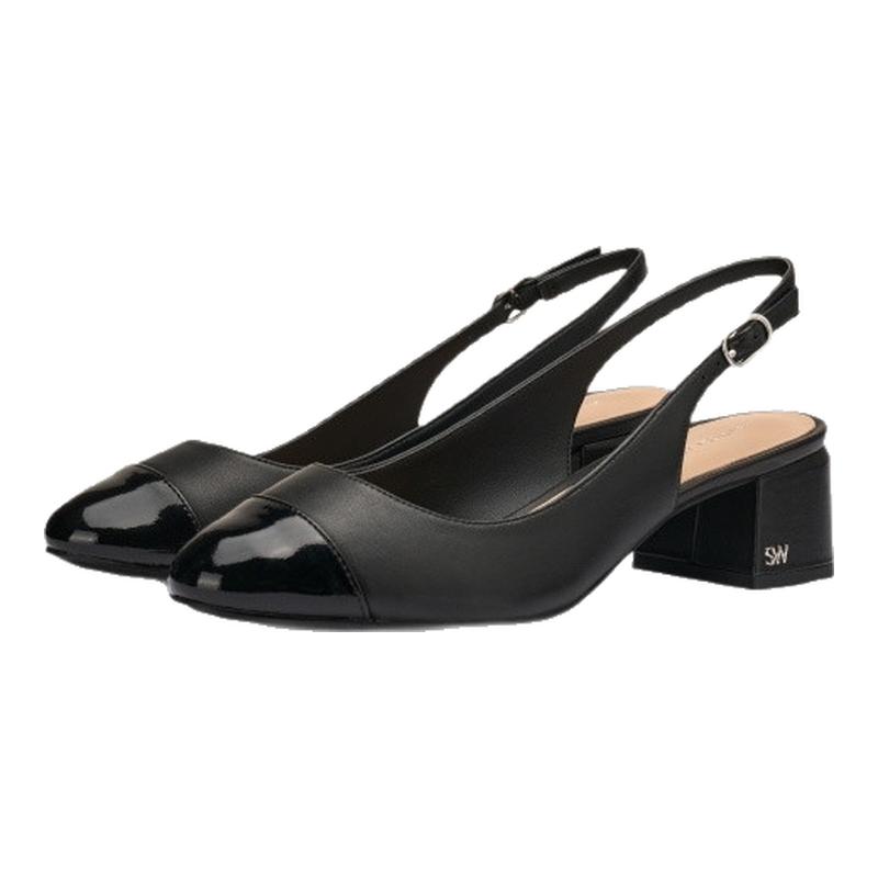 【春季新品】SW GABBY 45 SLINGBACK 杏仁圆头方跟露跟浅口高跟鞋