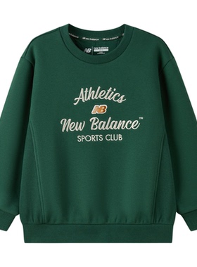 New Balance nb童装男女儿童秋冬新款圆领加绒套头卫衣ND7ZF4E043