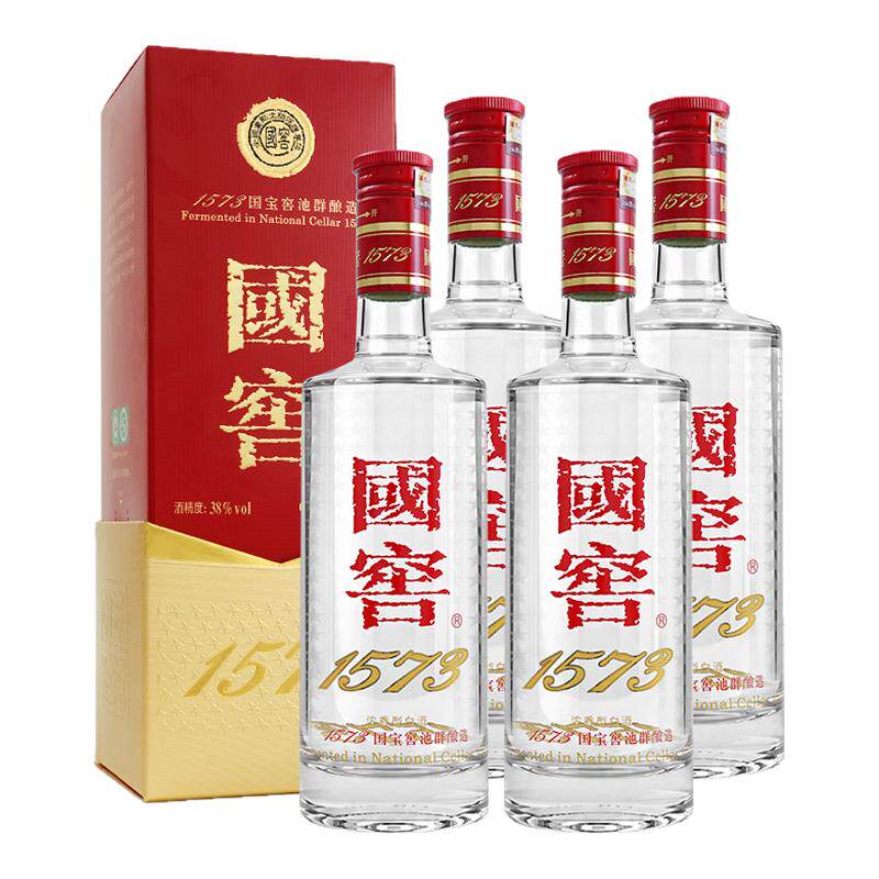 泸州老窖国窖1573浓香型白酒 38度500ml*4瓶送礼高端美酒