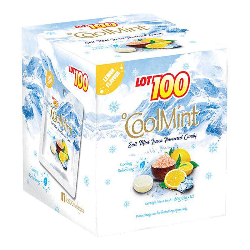 马来西亚进口LOT100分咸味柠檬薄荷糖清新海盐小零食清凉冰爽糖果