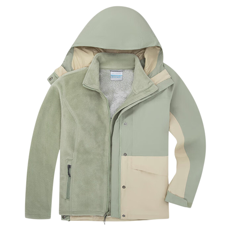 Columbia哥伦比亚户外冲锋衣女秋冬防水抓绒内胆三合一外套XR4388