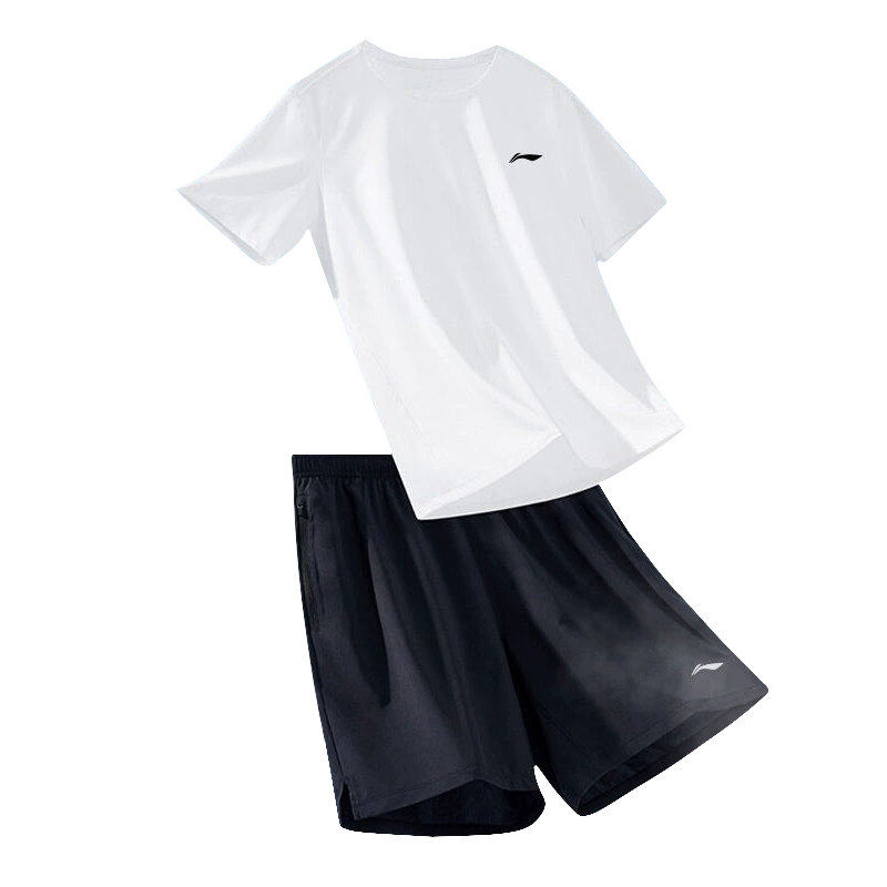 李宁羽毛球服女运动套装夏季中考体育学生新款短袖短裤速干运动服