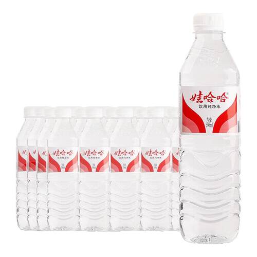 国产娃哈哈饮用纯净水596ml*24瓶