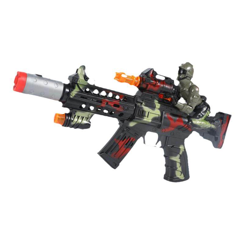 儿童电动声光枪玩具迷彩音乐带灯光音效仿真冲锋枪男孩子生日礼物