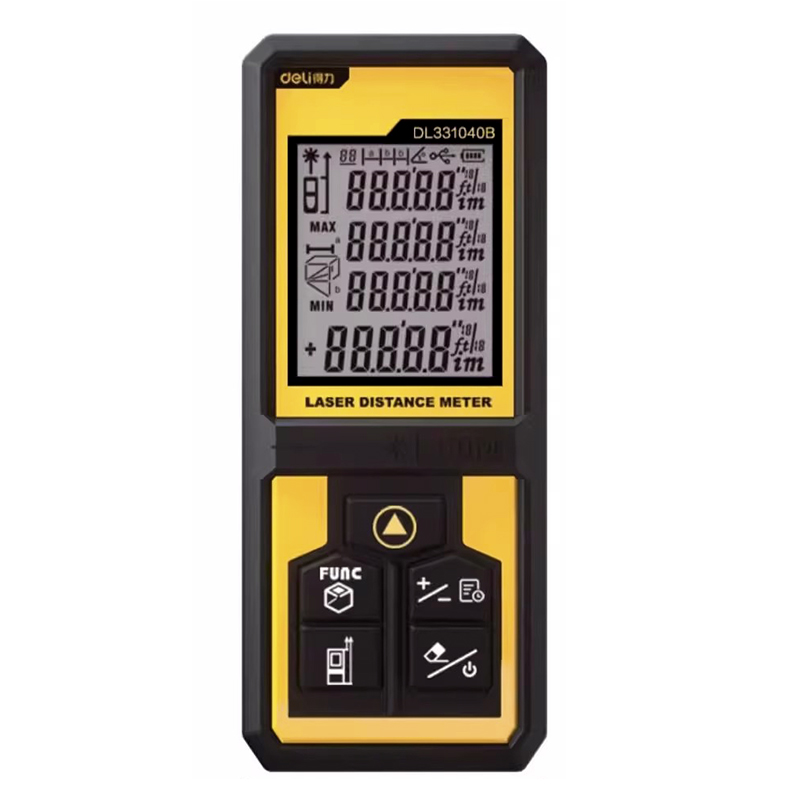得力测距仪手持激光测距仪高精度红外线量房仪室内测量尺60-120米