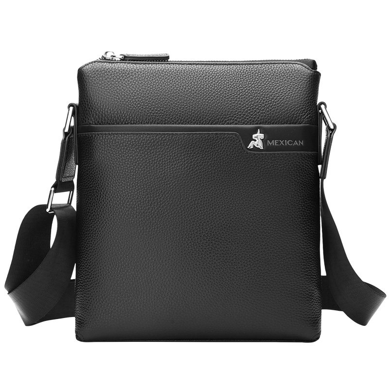 稻草人单肩包男士真皮小背包大容量商务通勤软牛皮新款皮包斜挎包