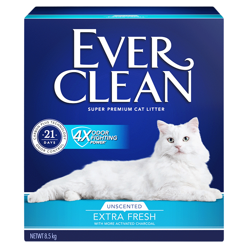 EverClean铂钻猫砂美国原装进口高效除臭低尘膨润土矿砂蓝标10L