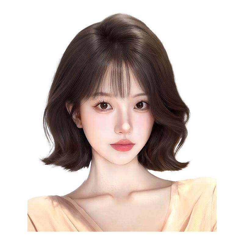 明星同款假发全头套女盐系俏皮灵动减龄外翻翘翘卷日常短发假发套