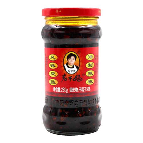 3瓶组合】老干妈风味豆豉280g瓶装油泼辣椒香辣拌饭拌面下饭酱