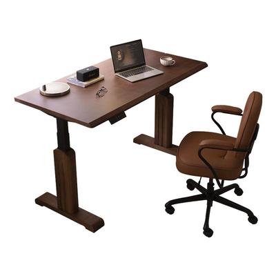 苏木源实木升降桌+实木腿双电机