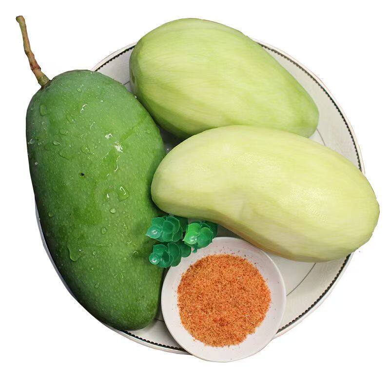 【送酸梅粉】广西脆甜芒生吃芒果花现摘现发新鲜大青芒果5酸野9斤