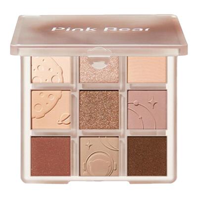 官方正品！PinkBear七色眼影盘皮可熊日常淡妆大地色皮克熊新款