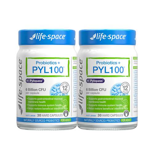 lifespace益倍适PYL100益生菌成人调理养胃澳洲胶囊30粒2瓶装