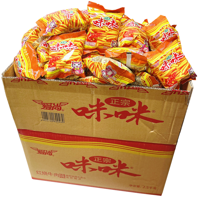 爱尚咪咪虾条蟹味粒3合1零食爆款