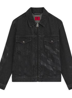 【100%棉】【HUGO雨果 x RB联名】男士25年冬季新款黑色牛仔夹克