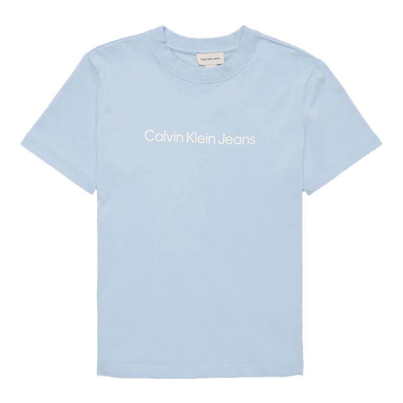 CK Jeans26夏季新款女士印花字母纯棉针织圆领休闲短袖T恤上衣