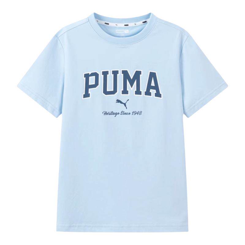 PUMA彪马短袖童装新款夏季青少年速干T恤运动休闲男女孩宽松汗衫x