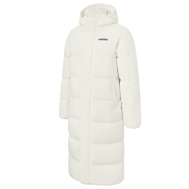 阿迪达斯长款羽绒服男装女装保暖羽绒外套休闲运动服夹克JW1689