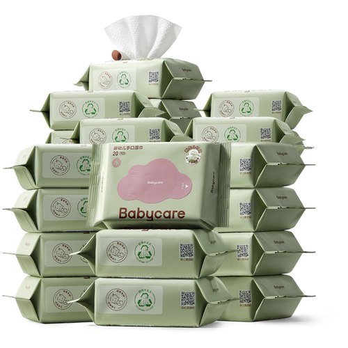 babycare紫盖湿巾加厚20抽