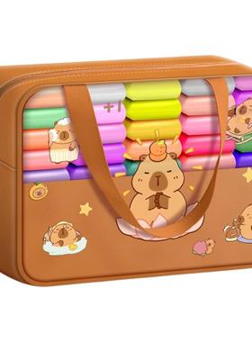 得力超轻粘土儿童无毒彩泥橡皮泥36色黏土幼儿园专用手工diy益智玩具食品低年 级超轻黏土橡皮泥无毒彩泥儿童