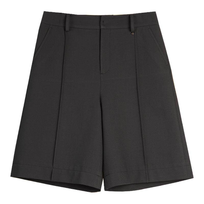 ELLE法式高腰休闲短裤女2025秋季新款小个子高级感时髦通勤西