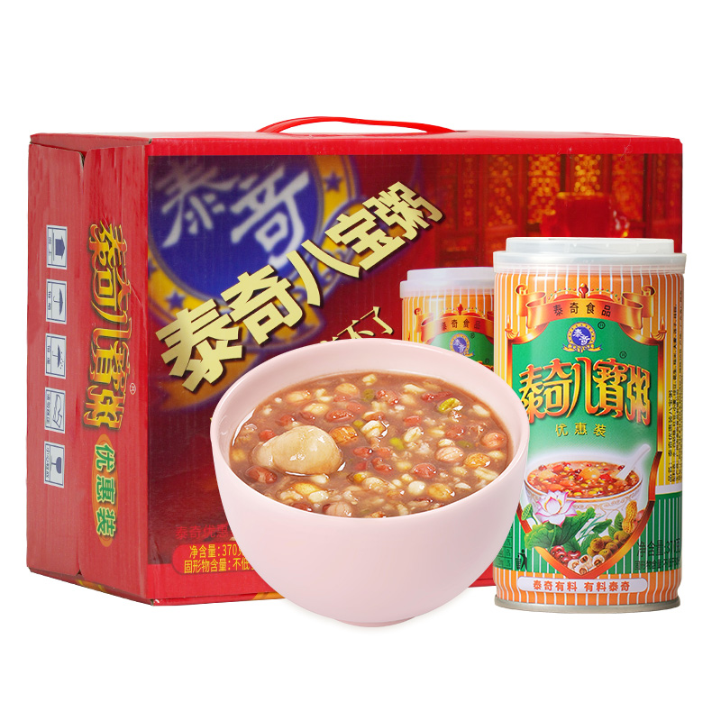 泰奇八宝粥五谷杂粮营养下午茶早餐速食粥370g罐多口味官方旗舰店