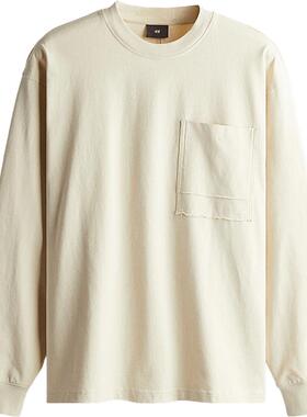 HM男装女装T恤25春季宽松圆领内搭长袖打底衫1235555