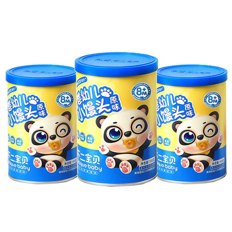 不二宝贝婴幼儿小馒头奶香酥脆健康营养饼干儿童宝宝休闲小零食