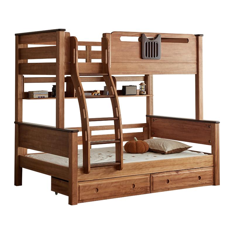 金多喜中式上下床双层床实木红檀木复古高低床上下铺中古风儿童床