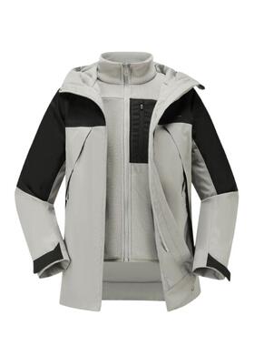 迪卡侬儿童SH500三合一冲锋衣秋冬保暖抓绒男童女童防风外套KIDS