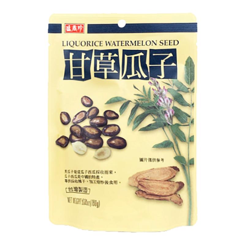 中国台湾盛香珍甘草酱油瓜子饱满西瓜子休闲零食炒货年货180g*5袋
