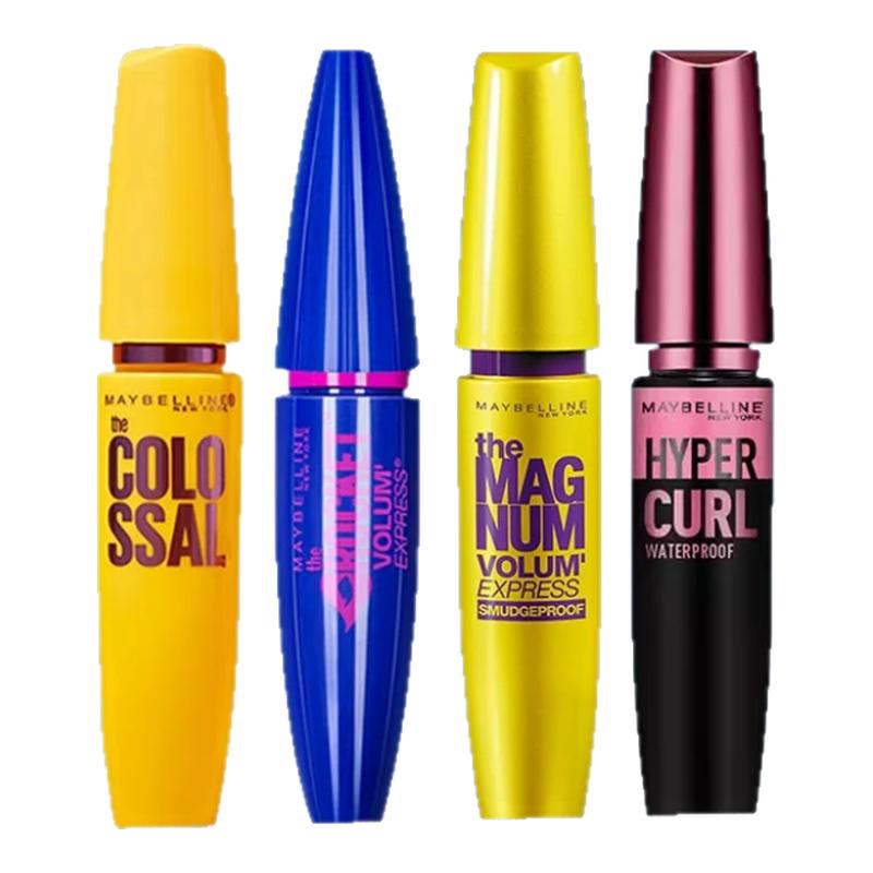 美宝莲冲天翘睫毛膏粉胖子蓝胖子防水纤长卷翘不易晕染初学者学生