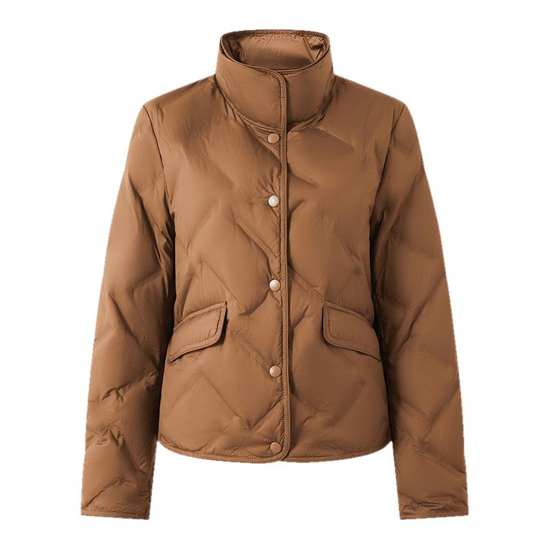 FINITY白鹅绒羽绒服菱格翻领