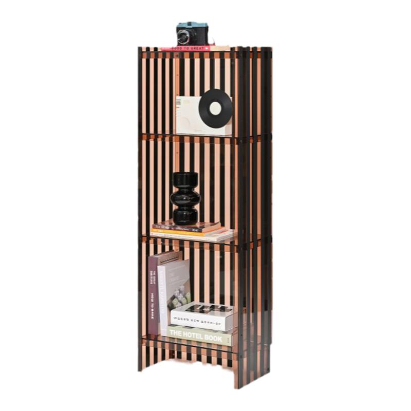 灰方亚克力置物架多层落地书架网红创意设计中古风手办展示架痛柜